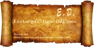 Esztergályos Dénes névjegykártya