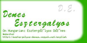 denes esztergalyos business card